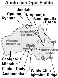 Campo de ópalo australiano
