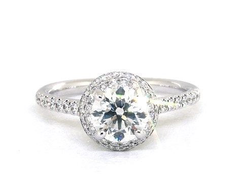 Comprar anillos de diamantes de un quilate - Engaste de halo