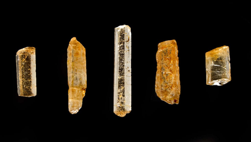 Cristal dorado de jeremejevita - Myanmar