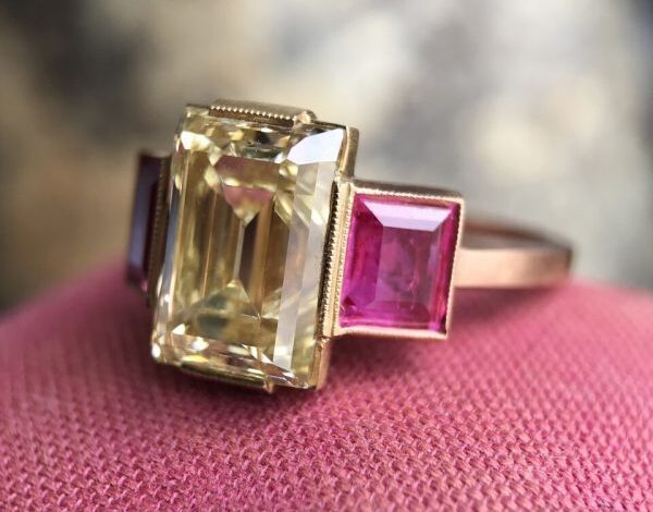fancy-colored yellow diamond buying - Diamond_3.75-Emerald-Fancy-Yellow-Ruby