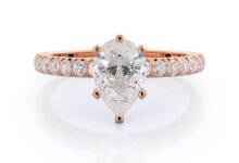 FFrench Set Pave Diamond Engagement Ring With Clarity