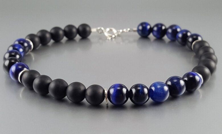 joyería para hombres elegancia con piedras naturales pulsera